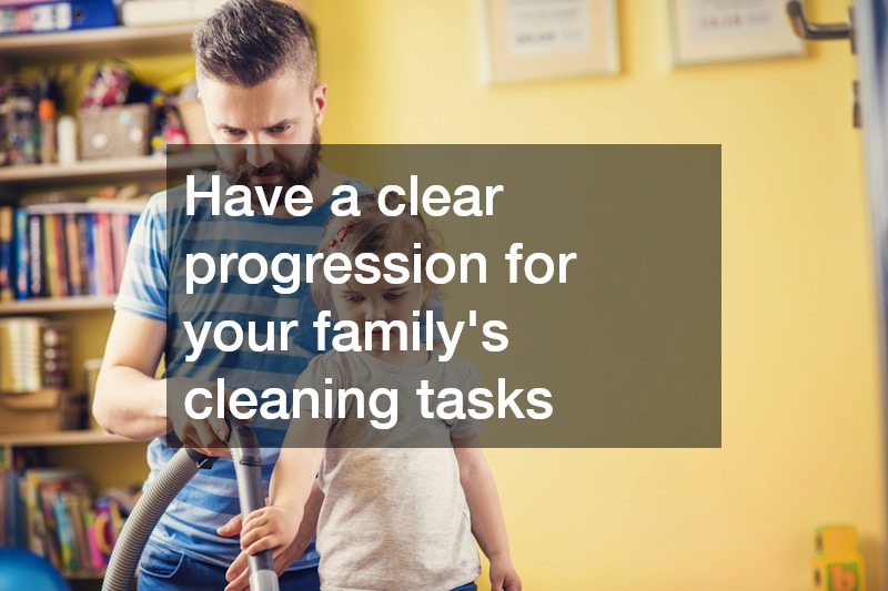 dad and daughter cleaning